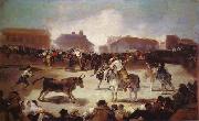 Francisco Jose de Goya A Village Bullfight oil